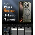 thumbnail image 2 of Magnetic Compatible with iPhone 16 Pro Max Case, [Built-in Invisible Kickstand][Compatible with MagSafe] [Military Grade Shockproof] Slim Translucent Matte Phone Case for iPhone 16 Pro Max 6.9" Grey, 2 of 7