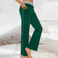 thumbnail image 2 of Hrsba Womens Plus Size Casual Pants, Pants For Women Athletic Pants For Women Solid Color High Waist Stretch Slim Double Layer Double Pocket Long Trousers For And Winter, 2 of 5