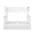 thumbnail image 3 of Atlantic Furniture Lit Superposé Columbia avec 2 Tiroirs de Lit à Panneaux Surélevés, Simple/double, Blanc, 3 of 5