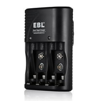 EBL EBL-802 Battery Charger for AA AAA 9V Ni-MH Ni-CD Rechargeable Batteries