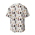 thumbnail image 6 of Lsque Halloween Gnome print Men's Cuban Collar Short Sleeve Shirt Summer Beachwear Casual Button Down Fashionable Vacation Leisure Shirt-XX-Large, 6 of 7