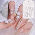 thumbnail image 4 of UDIYO 30Pcs Flower Nail Decor Glitter Stylish Nail Accessories Artificial Flower Nail Art Stud for Salon, 4 of 7