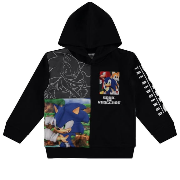 Boys Sonic The Hedgehog Pullover Hoodie- Sonic, Tails, Shadow and Knuckles Sizes 4-7