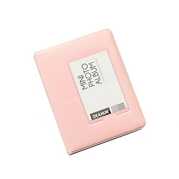 WHEANG Business Card Holder 64 Pockets 2.15X3.4 Photo Album for Mini 2X3 Inch Film Instant Camera for Mini Evo/12/11/99/90/7+/ Liplay 3 for Mini Camera Album One Size Pink