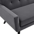 thumbnail image 5 of Modway Engage Performance Velvet Sofa in Gray, 5 of 8