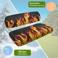 thumbnail image 5 of Yuyamidu Fire Golf Cart Seat Cover 2 PCS Universal Seat Bottom Cushion Backrest Pad for Golf Cart Seat Decor for 2 Person Seats, Easy to Install, 5 of 7
