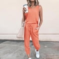 thumbnail image 2 of Samickarr Jumpsuits For Women Summmer Dressy Wedding Women Loose Two-piece Sets Solid Sleeveless Tops Vest Casual Pants Sweatsuit, 2 of 8