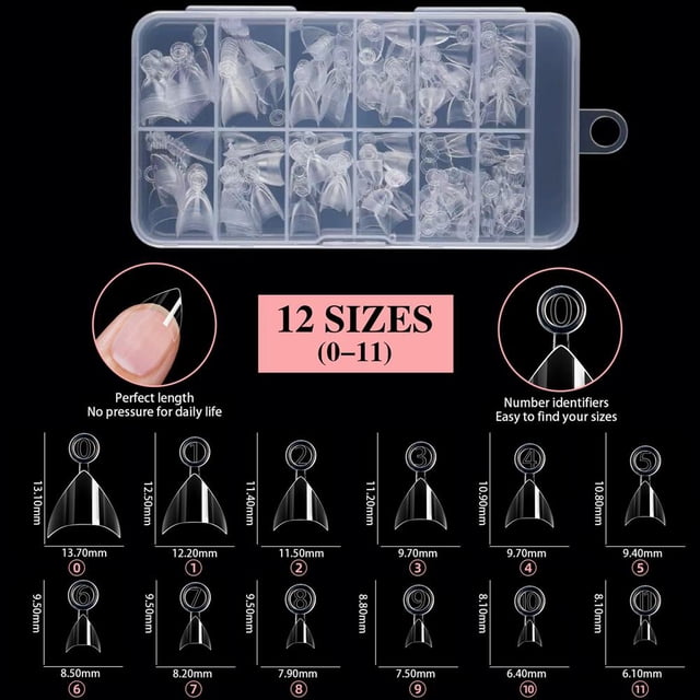 120 Half Cover Almond Fake Nails, Matte Pre-Acrylic Tips, Extra Short