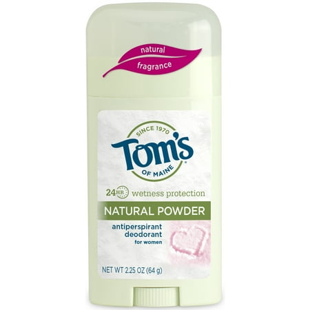 Natural Aluminum Free Deodorant - Tom's of Maine Antiperspirant Deodorant, Natural Powder, 2.25 oz