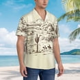 thumbnail image 3 of Balery Wild West Desert With Cowboys Camisas hawaianas de manga corta para hombre, camisas playeras de corte holgado, camisas de vacaciones con botones,X-Large, 3 of 7