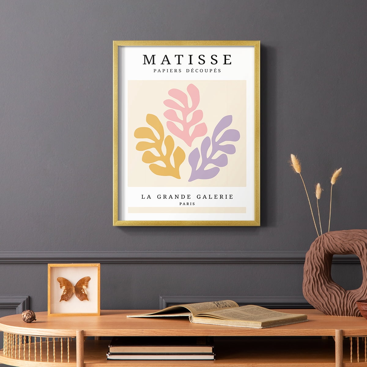 Matisse CCCLXXV in Gold Solid Wood 22 x 28 Framed Print