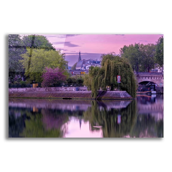 Epic Art 'Paris - Saule Pleureur De La Pointe' by Epic Portfolio Acrylic Glass Wall Art, 24" x 16"