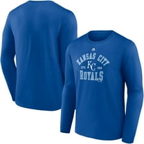 Men's Majestic Royal Kansas City Royals High Praise Long Sleeve T-Shirt