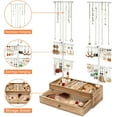 thumbnail image 2 of Sfugno Jewelry Organizer Stand, Wood Jewelry Drawer Storage Box with Double Rods and 6 Tier Jewelry Tree Stand Holder for Necklaces Bracelet Earring Ring Display, 2 of 6