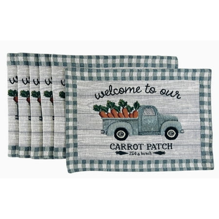 

Serafina Home Welcome To Our Carrot Patch Placemats Set Of 6