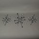 thumbnail image 4 of Zeckos Mid-Century Modern Style Black and Silver Metal Jeweled Atomic Starburst Juego de 3 para colgar en la pared Zeckos DW72185, 4 of 4