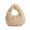 Khaki, variant on Fashion Faux Furs Shoulder Bag with Tie Zipper Soft Plush Underarm Bags Casual Shoulder Bag Half Purse Bag