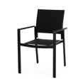 thumbnail image 3 of Aluminum Mesh Seat Dining Chair - Black, Weather , Modern Outdoor, 22"depth X 23"width 32.64"height Black Frame, Seat, Modern, 23"w 22"d 32.64"h, 3 of 7