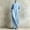 Sky Blue, variant on Morttic Women's Elegant Minimalist High Neck Maxi Dress – Lantern Long Sleeve Loose Casual Long Dress with Side Pockets Black,S