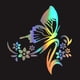 thumbnail image 2 of Etiquetas engomadas del coche Etiquetas engomadas creativas de las flores de mariposa Etiq Romacci  Sticker de carro, 2 of 6
