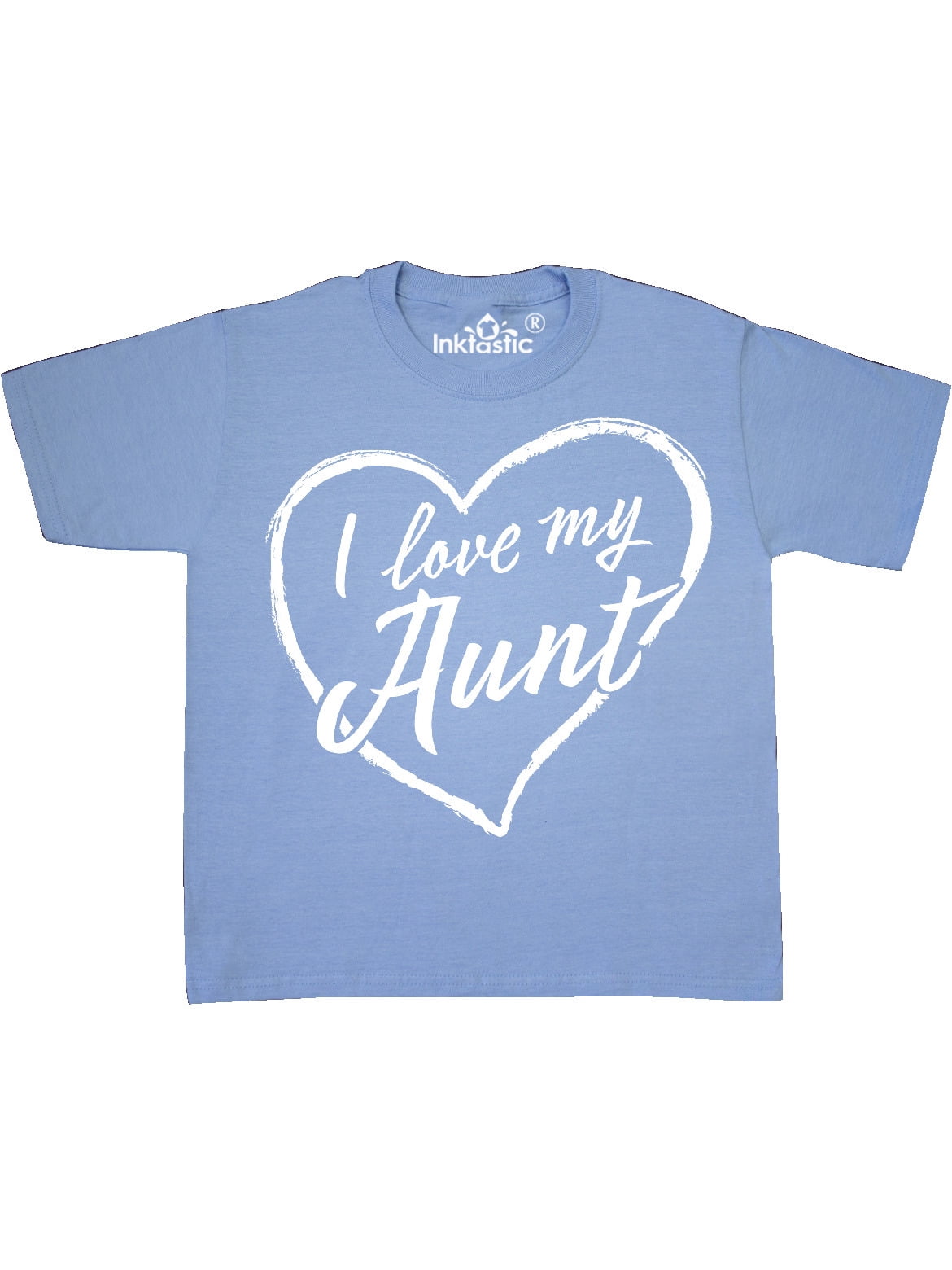 I Love My Aunt in White Chalk Heart Youth TShirt