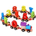 thumbnail image 1 of Juguete educativo Montessori para niños y niñas, juego Stem divertido, número de madera, juego de tren, coche, E65D, 2, 4, 3 años, 1 of 4