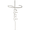 Hammered Silver, variant on Jesus Cross - Metal Wall Art