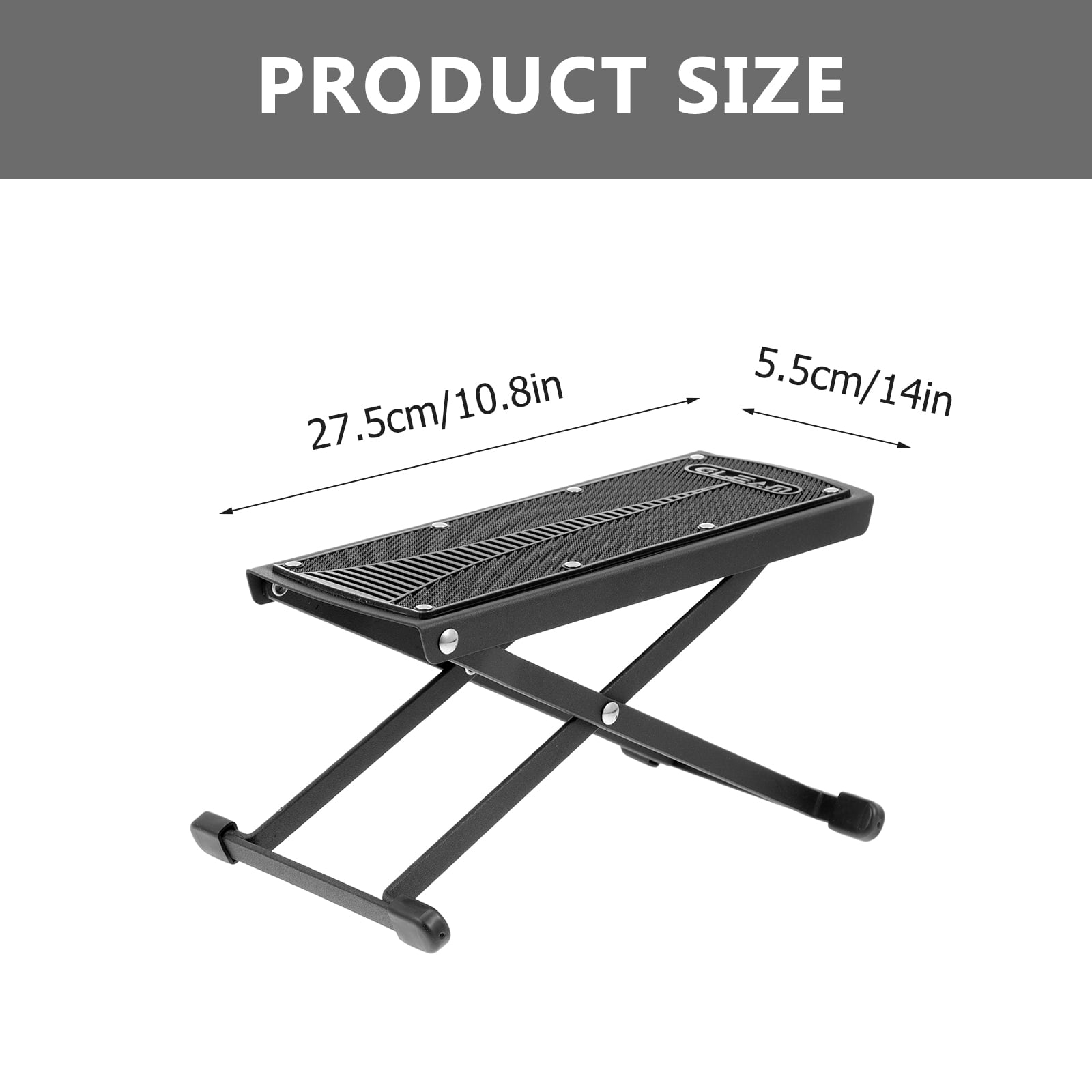 unbranded  Guitar Pedal Step Stool Foot Stand Rack Leg Rest Grim Black