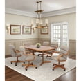 thumbnail image 2 of Caster Chair Company 7-Piece 42x[54/72] Caster Dining Set Wood Edge Laminate Table Top & Stone Chairs, 2 of 16