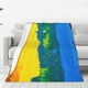 thumbnail image 1 of Balery Rainbow Colored Manta de Felpa Suave y Acogedora – Cobija de Franela Aterciopelada para Cama, Lavable y Cálida para Sofá, Mascotas, Transpirable-80"x60", 1 of 7