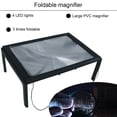 thumbnail image 2 of HC-TOP A4 Full Page 3X Bureau de Table Loupe à Loupe Pliable Verre de Lecture, 2 of 10