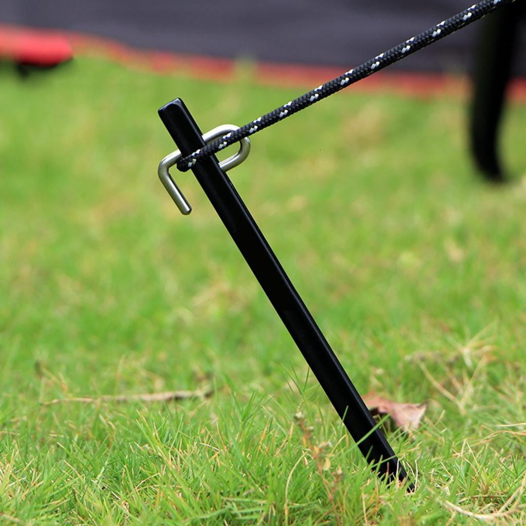 Yihuala Aluminum Alloy Camp Tent Stakes Heavy Duty Tarps Peg Camping Stakes Tent Peg Ground Peg for Outdoor Camping Canopy Tarps