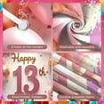 thumbnail image 4 of Pink Happy 13th Birthday Banner Glitter Design Princess Castle Backdrop Gold Lettering Colorful Balloons 13th Birthday Display for 13th Birthday Party Girls' Celebration Princess Party, 4 of 9