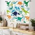 thumbnail image 2 of Dino Curtains for Boys Room, Kids Boys Cartoon Dinosaur Funny Colorful Safari Animals Blackout Window Drapery Treatments for Baby Kids Room Bedroom Living Room Nursery Fabric 2 Panels, 27.5x36 Inch, 2 of 4