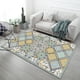 thumbnail image 5 of Alfombra estampada rectangular de estilo nórdico simple y moderno, alfombra para mesa de café para gatear para niños, alfombra de sala de estar de extensión completa, 5 of 6