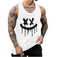 thumbnail image 1 of Camisetas de Tanque de los Hombres Tanque de los Hombres Incolor Gradiente de Impresión Cuello Redondo Correa Delgada Fuga Atrás Regular Casual Deportes Blusas de Tanque, 1 of 5