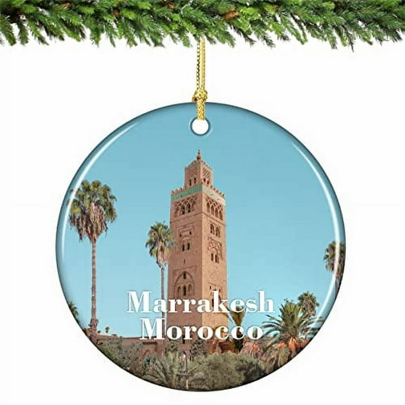 Marrakech Morocco Christmas Ornament Porcelain 2.75 Inches