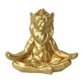 thumbnail image 1 of LION de YOGA en Résine de 7 Po, Or, 1 of 2