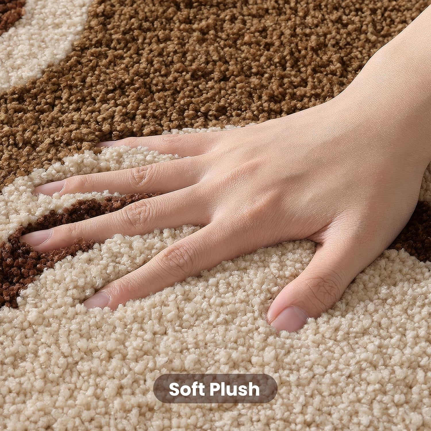 Bathroom Rug Mat, Yellow Desert Cactus Bath Mat with Soft & Non-Slip, Ultra Absorbent Microfiber Shaggy Door Mat, Quick Dry Bath Rug Carpet for Toilet Bathtub Bedroom 20x31 Inch