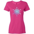 thumbnail image 3 of Inktastic Christmas Blue Ice Snowflake Women's T-Shirt, 3 of 5