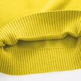 thumbnail image 5 of SGFCWSX Solid Color Pullover for Kids Girls Long Sleeve Sweaters Plain Cropped Knitting Cotton Top Yellow Size 3-4Years, 5 of 5