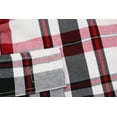 thumbnail image 3 of Men's Plaid Checkered Multi Pocket Elastic Waist Lightweight Casual Cargo Shorts (8 Black/Burgundy/White, M), 3 of 3