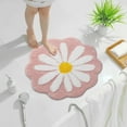 thumbnail image 4 of Rvasteizo Cute Bathroom Mats Flower Rugs Absorbent Non Slip Mats Soft Machine Washable Rug Mats for Bedroom Kitchen Bathroom Toilet Floors 26 X 26 Inches, Pink, 4 of 5