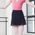 thumbnail image 2 of Falda tutú de Ballet de gasa para adultos, falda de entrenamiento de gimnasia para mujeres y niñas, falda envolvente con lazo en la cintura para práctica de Ballet latino, 2 of 5