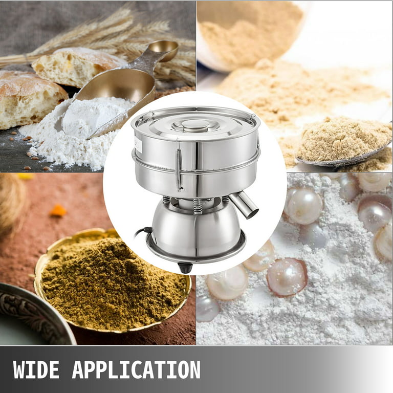 YUCHENGTECH Automatic Sieve Shaker Automatic Powder Sifter Vibrating Sieve  Machine Electric Flour Sifter (110V, without sieve)