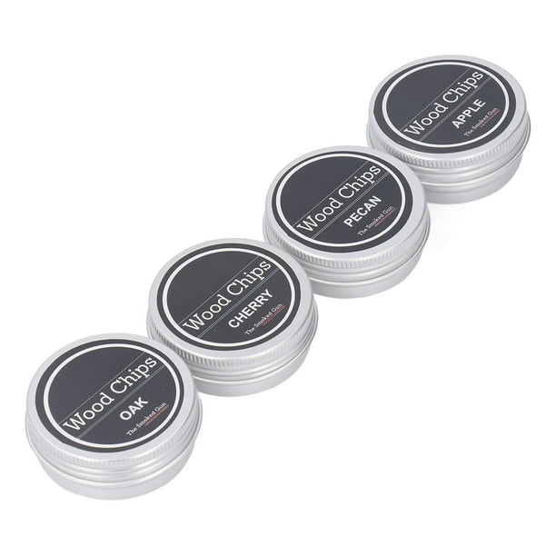 Astillas De Madera Para Ahumador De Whisky, Astillas De Madera Para Ahumador Multiusos Hechas A Mano De 4 Sabores Con Cajas De Almacenamiento Para Barbacoa