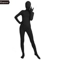 thumbnail image 2 of Traje Zentai negro Ensnovo de licra, nailon, de una pieza, traje de cuerpo entero, traje Zentai de manga larga, traje de Cosplay para fiesta de Halloween, 2 of 5
