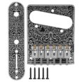 thumbnail image 2 of Puente de Guitarra Eléctrica, Placa de Camilla Tallada, 6 Silletas, Accesorios de Cordal para reparación y Reemplazo con tornillos, 2 of 7