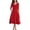 Red, variant on Vedolay Plus Size Maxi Dress For Women Women's Summer Casual Sleeveless Crewneck Swing Sundress Fit & Flare Flowy Tiered Maxi Dress with Pockets,Black S