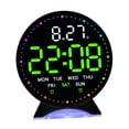 thumbnail image 4 of Reloj despertador digital con función de temporización, para mesita de noche, para decoración del hogar, silencioso, con pantalla LED grande, ideal Negro Verde, 4 of 8